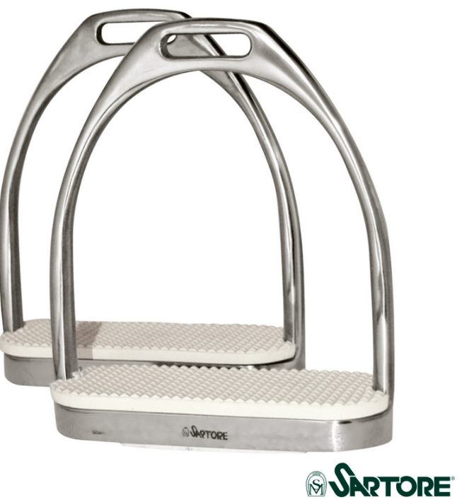 Staffe in acciaio inox" Sartore "con base mm.120