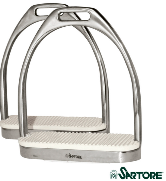 Staffe in acciaio inox" Sartore "con base mm.120