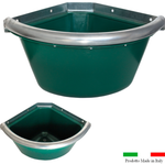 Mangiatoia angolare plastica con bordo zincato