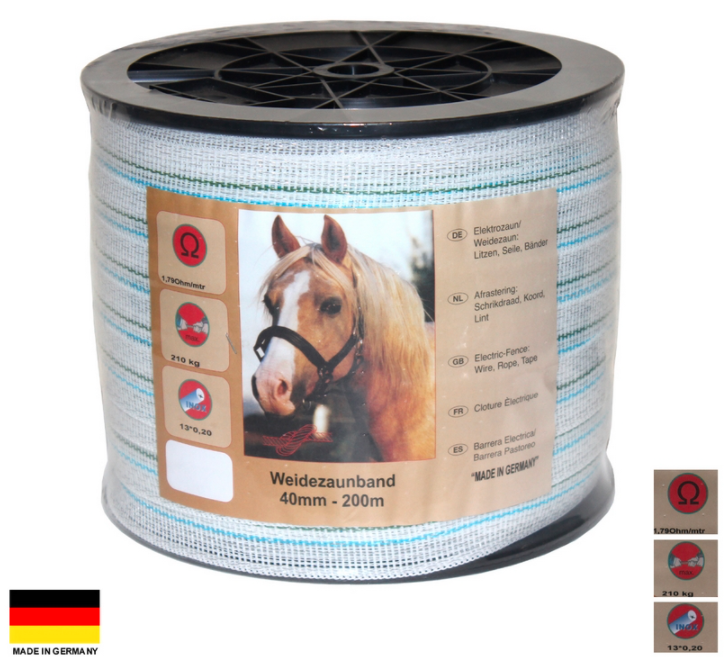 Banda per recinto elettrico alta qualita' cm 4 made in Germany