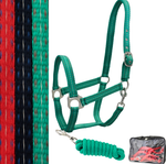 Set capezza tricolore con lunghina