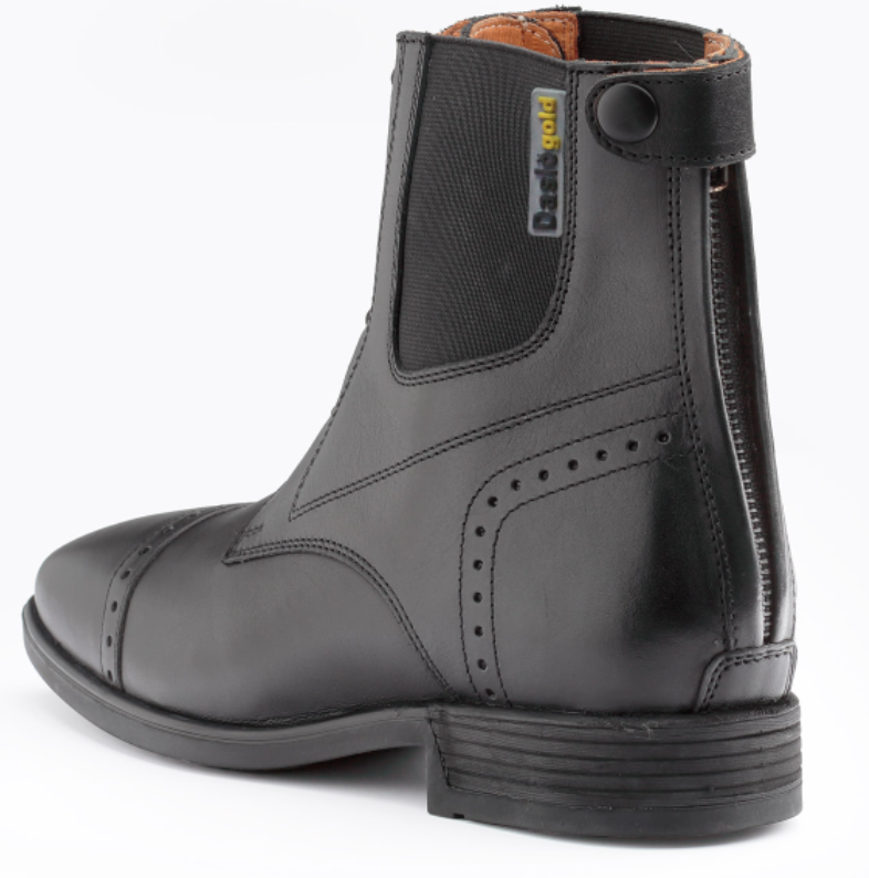 Stivaletto Daslo Gold in pelle con stringhe