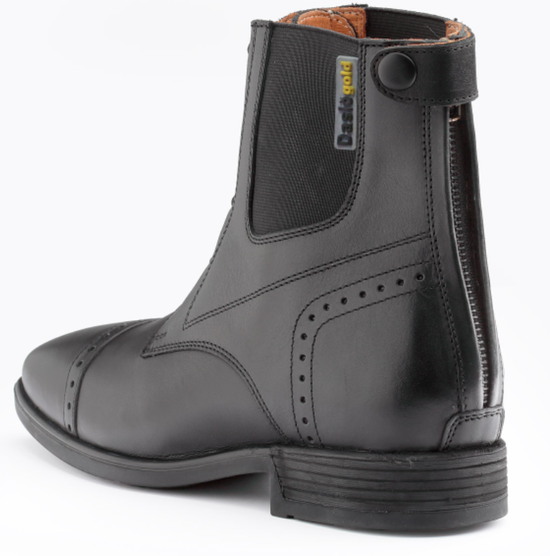 Stivaletto Daslo Gold in pelle con stringhe