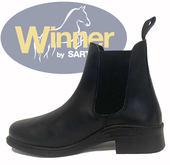 Stivaletto "Winner" in pelle liscia suola in gomma antiscivolo