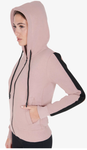 Felpa Donna slim fit  con cappuccio" Equestro "