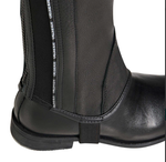 Ghetta unisex in pelle con profilo a contrasto