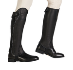 Ghetta unisex in pelle con profilo a contrasto "EQUESTRO"