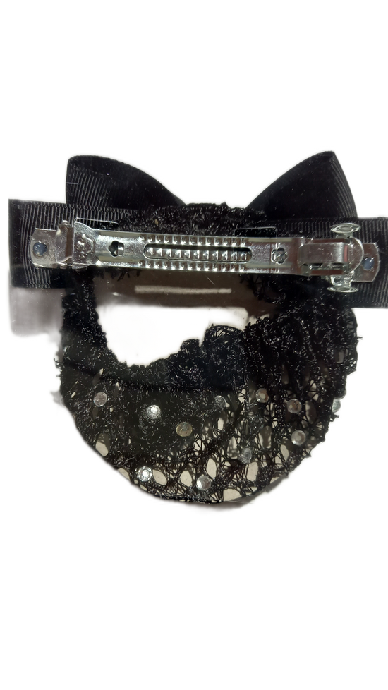 Retina per capelli con strass e fiocco con testa di cavallo - HKM