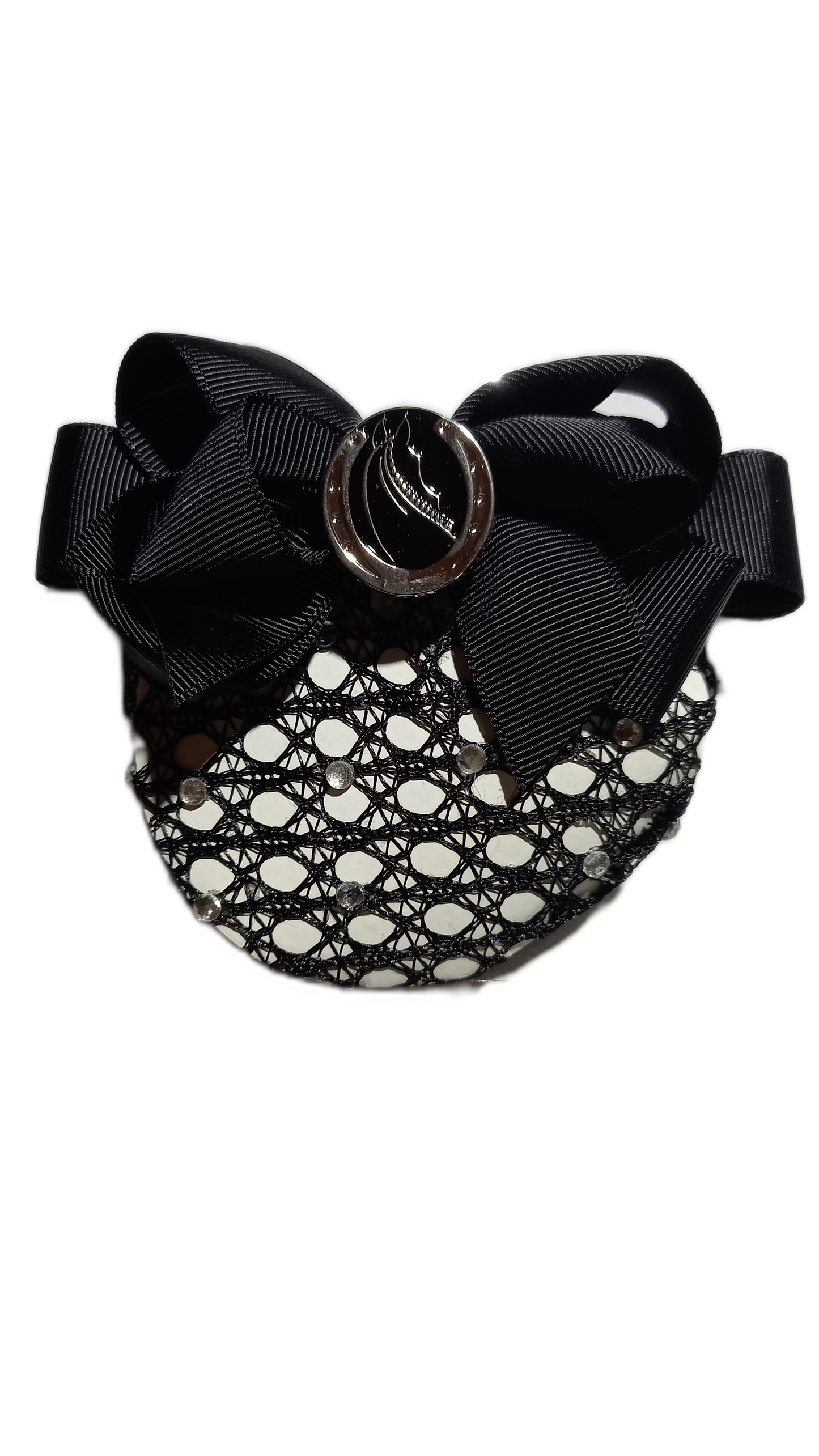 Retina per capelli con strass e fiocco con testa di cavallo - HKM