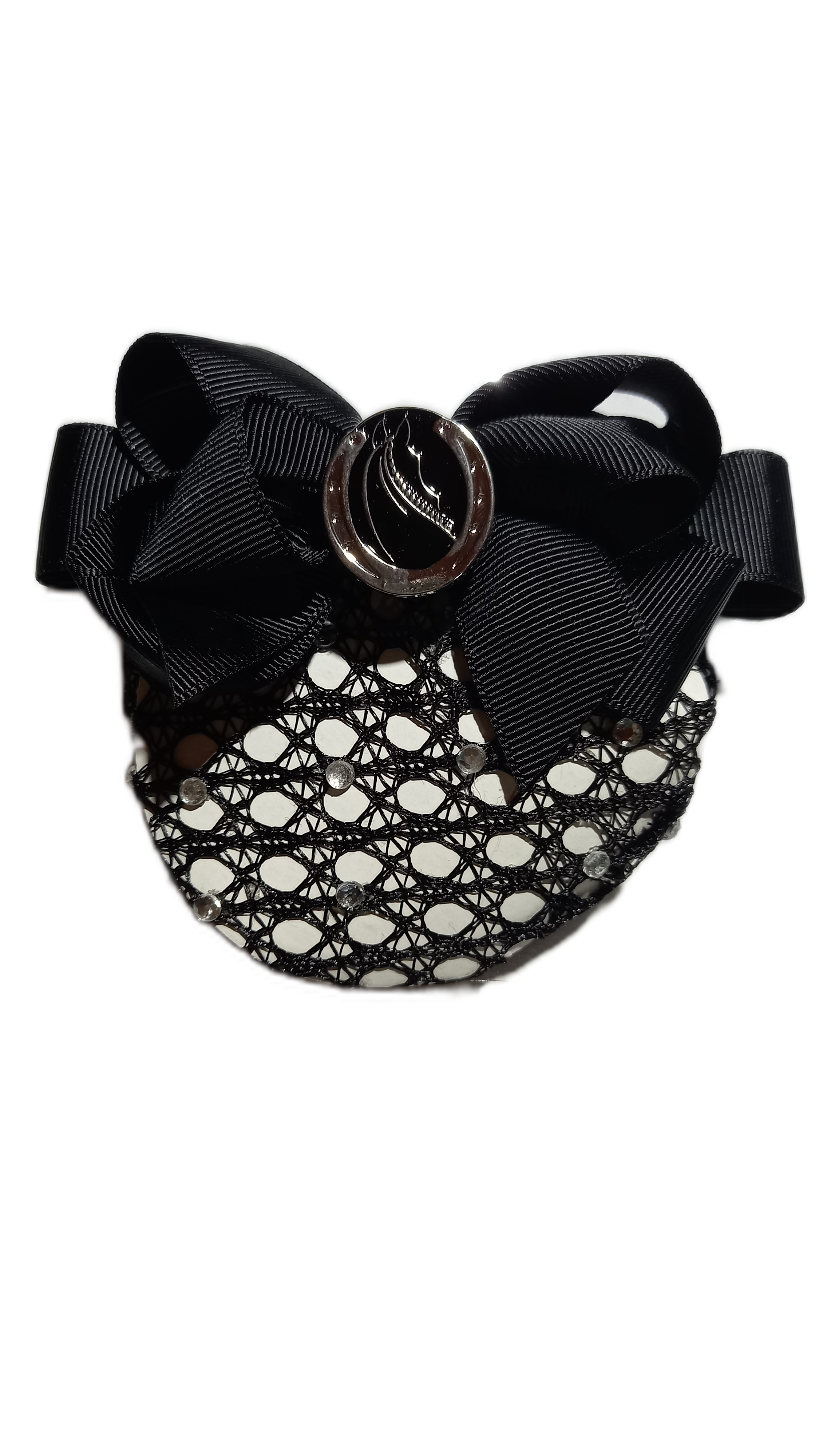 Retina per capelli con strass e fiocco con testa di cavallo - HKM