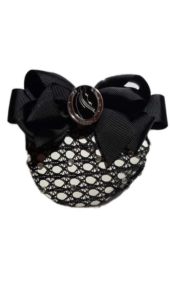 Retina per capelli con strass e fiocco con testa di cavallo - HKM