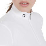 Polo donna slim Fit  Mod.Yeva in tessuto tecnico microforato, elasticizzato e traspirante.