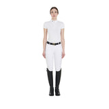 Polo donna slim Fit  Mod.Yeva in tessuto tecnico microforato, elasticizzato e traspirante.
