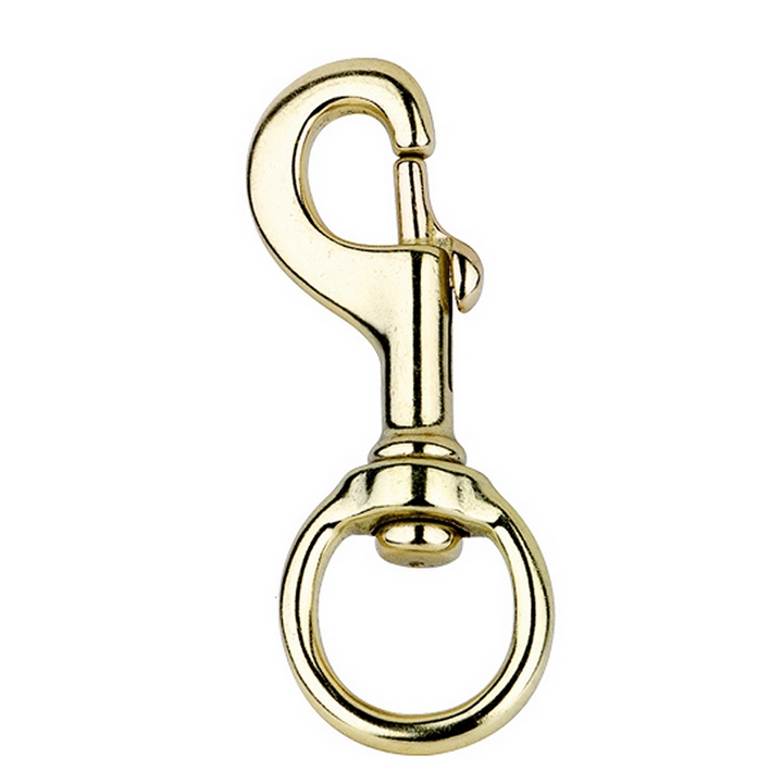 Moschettone per lunghina in ottone nichelato