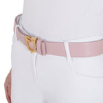 Cintura in cuoio liscio Double fase con fibbia logo Equestro